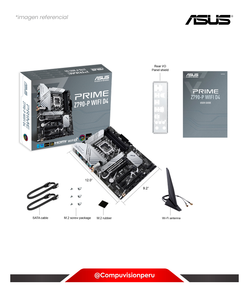 PLACA ASUS PRIME Z790-P WIFI D4 INTEL Z790 LGA 1700 DDR4  PCIEX M.2 HDMI DP USB3.2 SATA 6GB