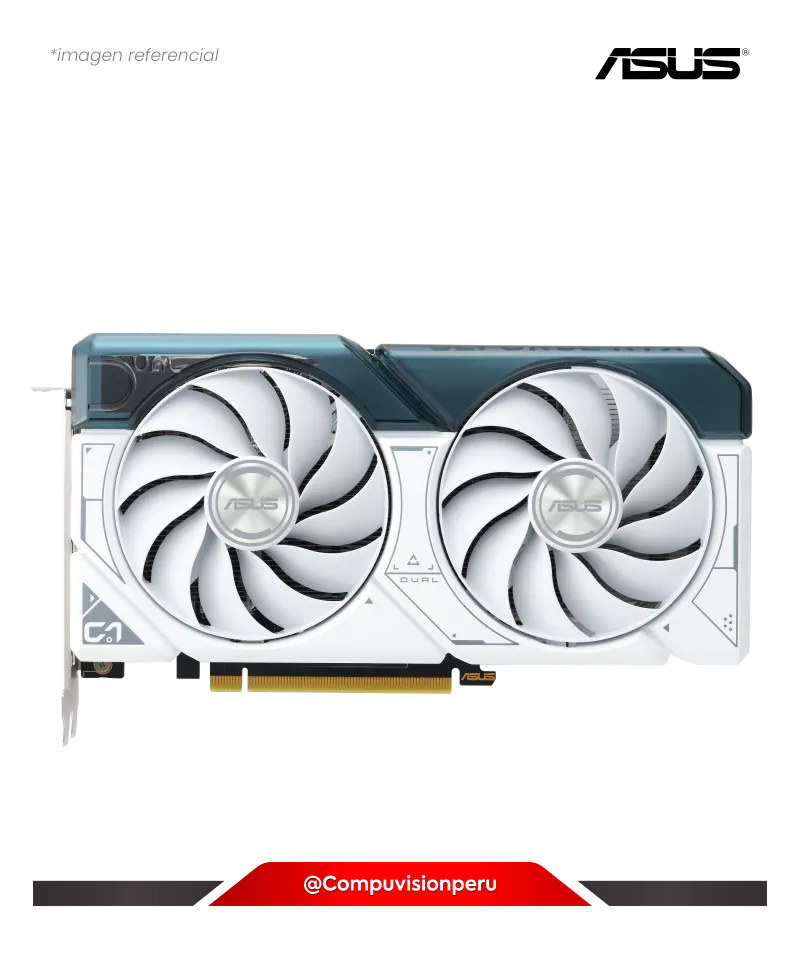 VIDEO ASUS DUAL GEFORCE RTX 4060 TI WHITE EDITION 8GB GDDR6 CUDA 4352 128-BIT HDMI DP DUAL-RTX4060TI-8G-WHITE