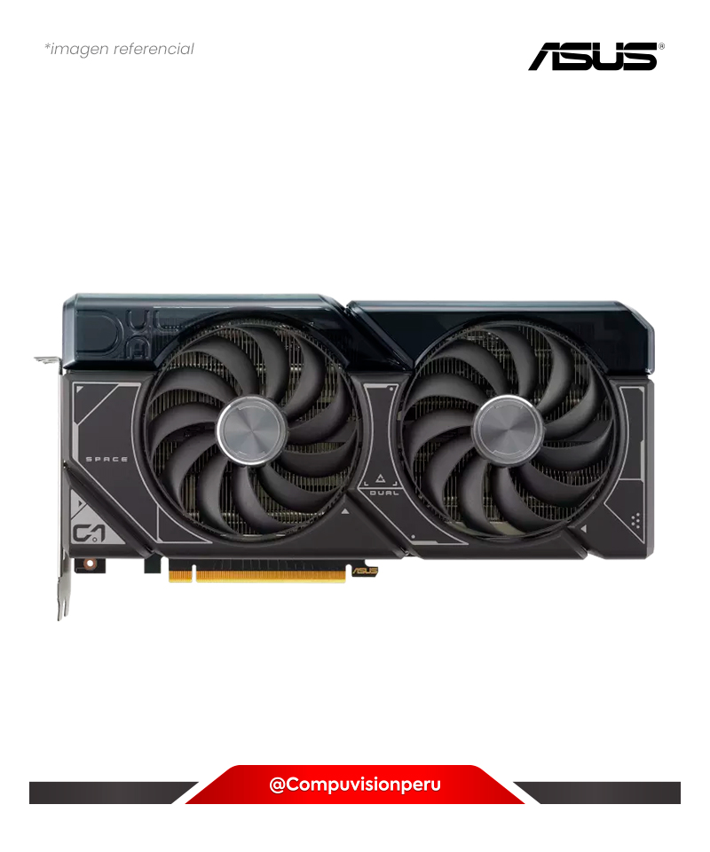 VIDEO ASUS DUAL GEFORCE RTX 4070 TI SUPER OC EDITION 16GB GDDR6X CUDA 8448 256-BIT HDMI DP DUAL-RTX4070TIS-O16G