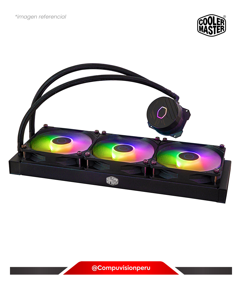 COOLER DE CPU COOLER MASTER MASTERLIQUID 360L CORE ARGB BLACK INTEL AMD ALUMINUM 120MM*3 MLW-D36M-A18PZ-R1