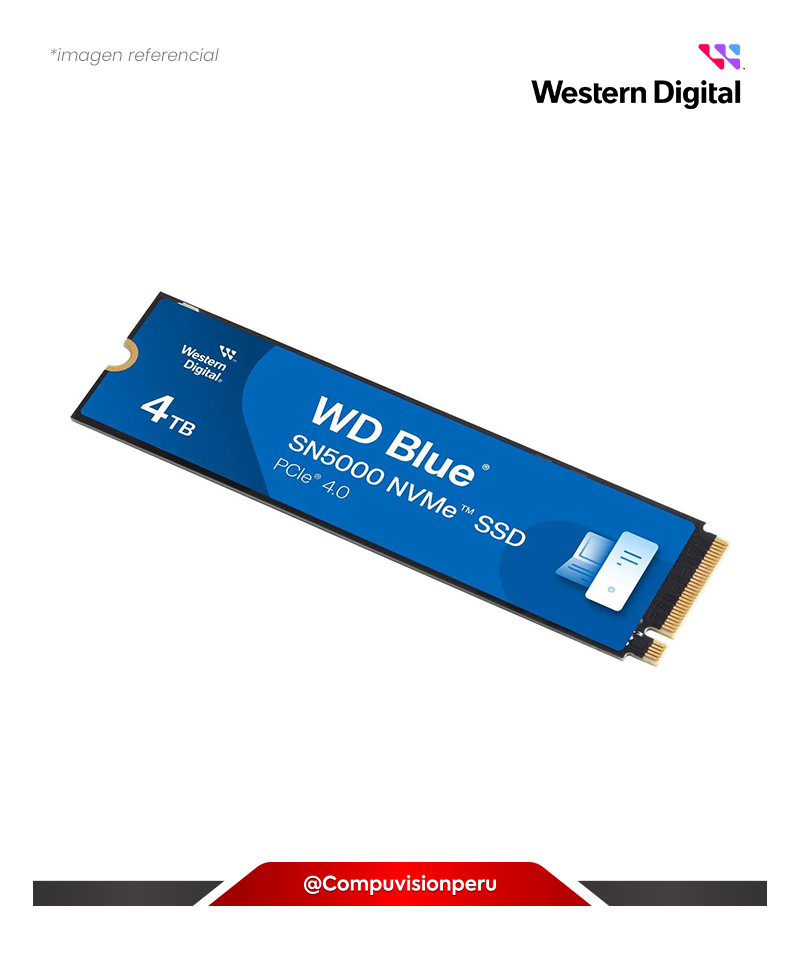 DISCO SOLIDO SSD 4TB WESTER DIGITAL SN5000 NVME M.2 2280 PCIEX 4.0 WDS400T4B0E-00BKY0