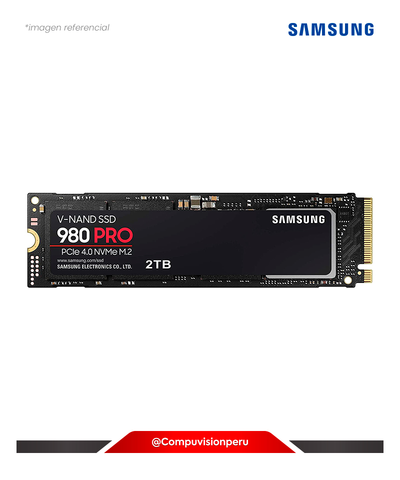 DISCO SOLIDO SSD 2TB SAMSUNG 980 PRO EN BLISTER M.2 2280 V-NAND PCIE 4.0 NVME MZ-V8P2T0