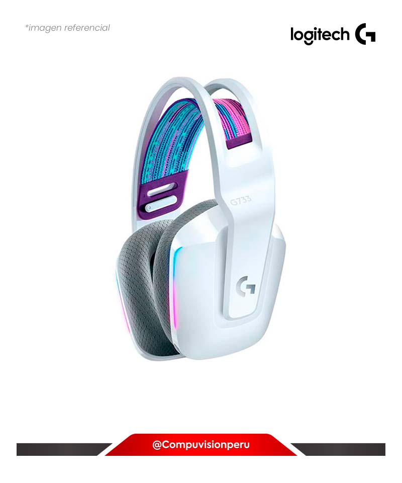 HEADSET LOGITECH G733 WHITE WIRELESS LIGHTSPEED RGB USB 981-000882 097855157157