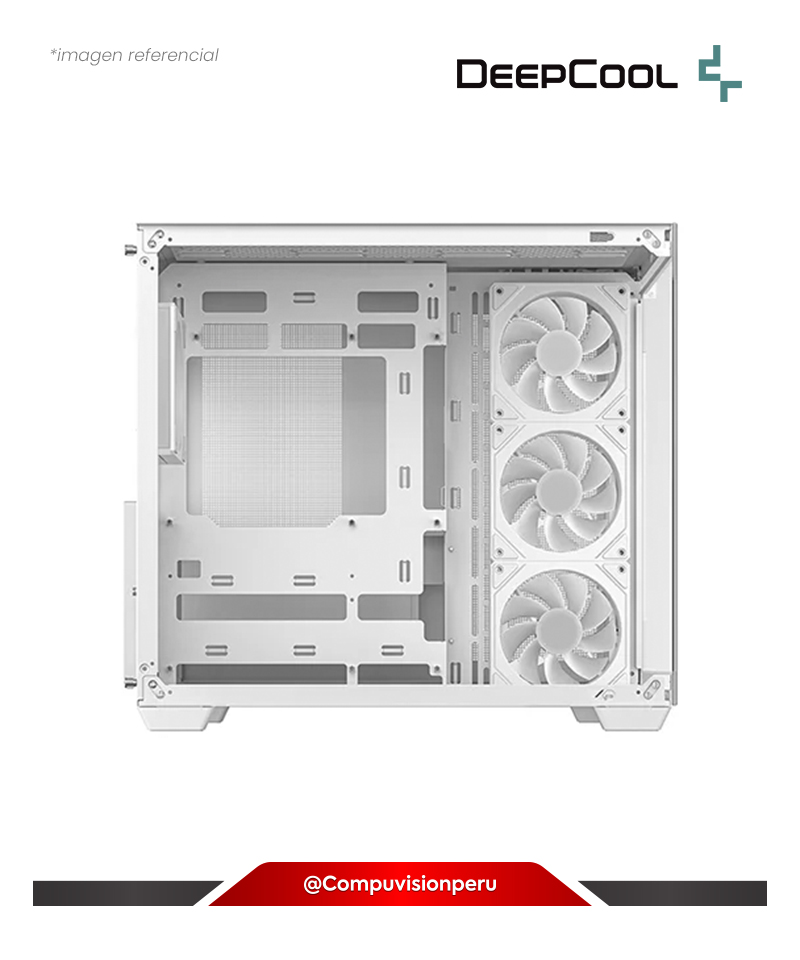 CASE DEEPCOOL CG530 4F WHITE S/FUENTE VIDRIO TEMPLADO ARGB ATX R-CG530-WHADA4-G-1