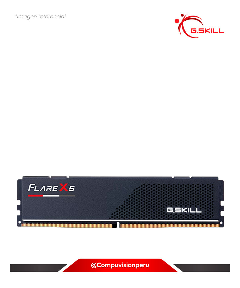 MEMORIA 16GB DDR5 BUS 6000MHZ G.SKILL FLARE X5 BLACK AMD EXPO CL36 1.35V F5-6000J3636F16GX2-FX5(1)