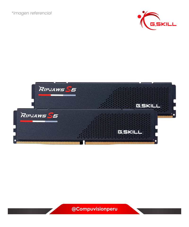 MEMORIA 32GB(16*2) DDR5 BUS 6000MHZ G.SKILL RIPJAWS S5 C36 1.35V F5-6000J3636F16GX2-RS5K