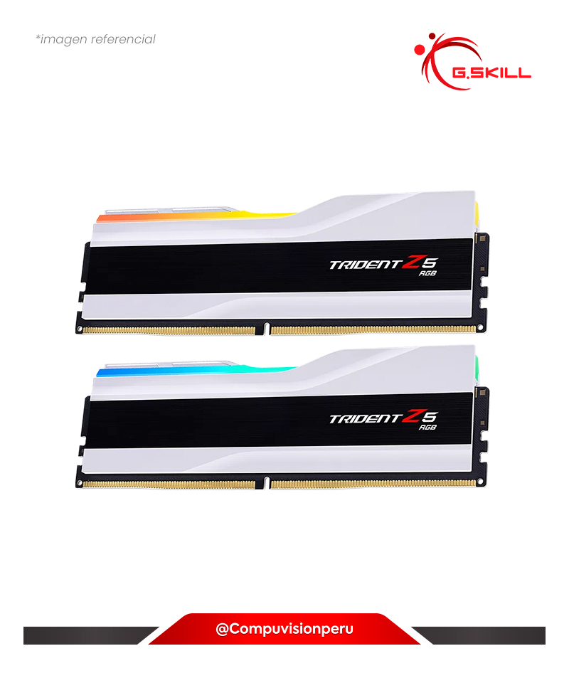 MEMORIA 32GB (16*2)  DDR5 BUS 6000MHZ G.SKILL TRIDENT Z5 RGB CL36 1.35V F5-6000J3636F16GX2-TZ5RW 4713294234049 0848354044048