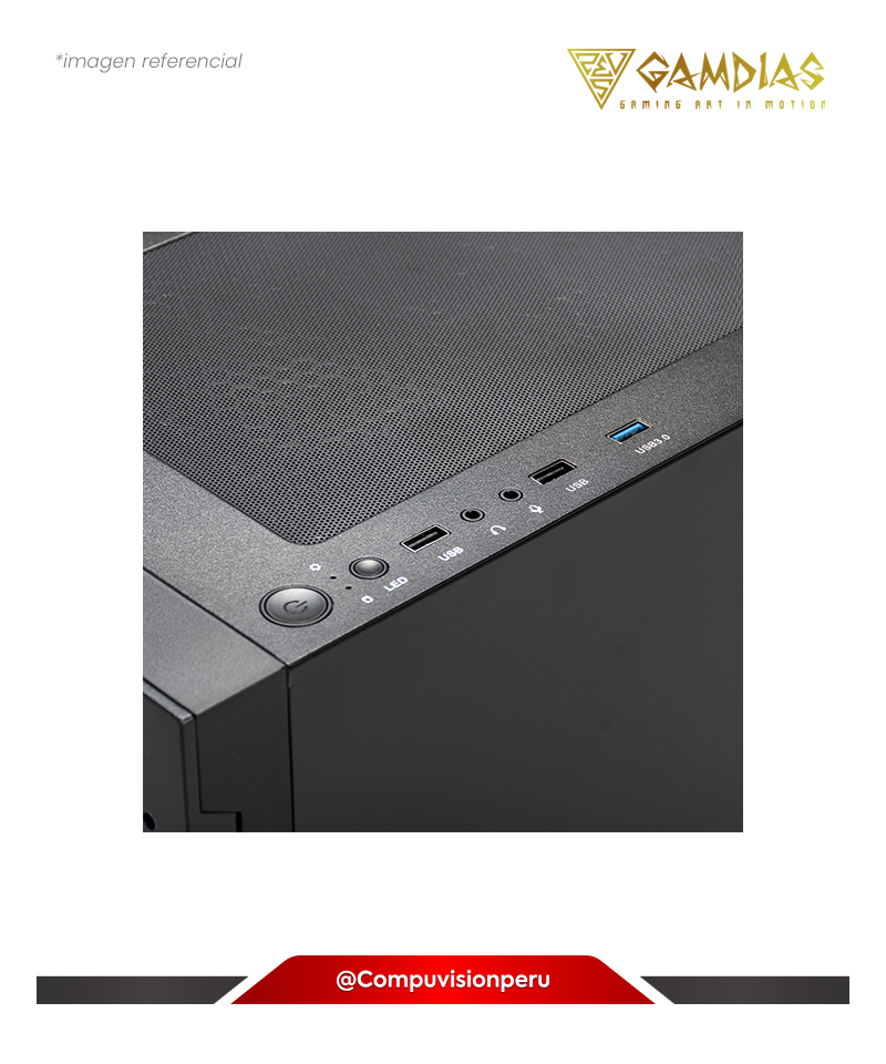 CASE GAMDIAS TALOS M3 BLACK MESH ELITE 3 FANS S/FUENTE 16333-02943-30000-G