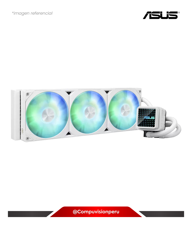 COOLER DE CPU ASUS PRIME LC 360 ARGB WHITE 3*1200MM AMD INTEL PRIME-LC-360-ARGB-WHT