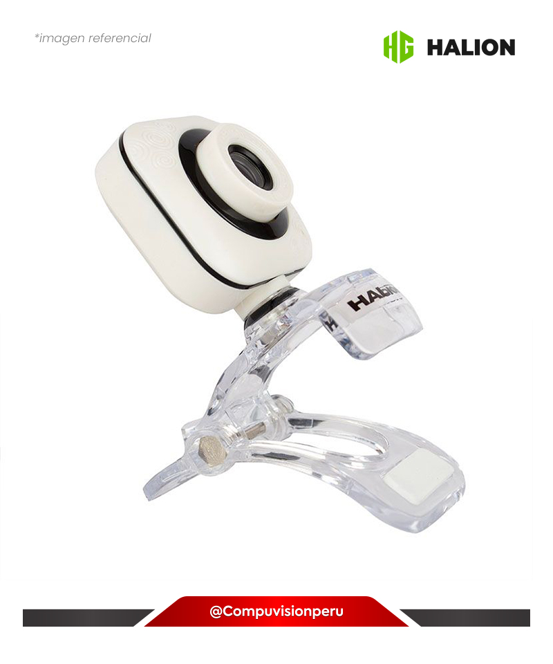 WEB CAM HALION HA-W04 WHITE SD480P C/MICROFONO CMOS OW0309 SENSOR 1G + 2P USB