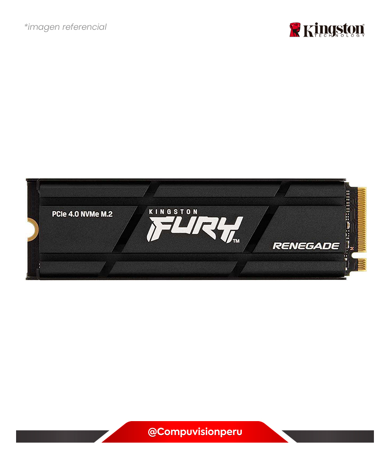 DISCO SOLIDO SSD 1TB KINGSTON FURY RENEGADE NVME M.2 2280 PCIE 4.0 CON DISIPADOR SFYRSK/1000G