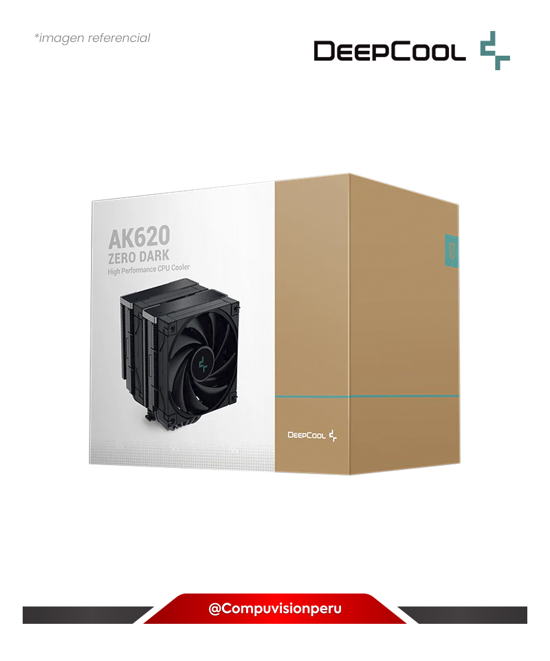 COOLER DE CPU DEEPCOOL AK620 ZERO DARK  AMD INTEL R-AK620-BKNNMT-G-1