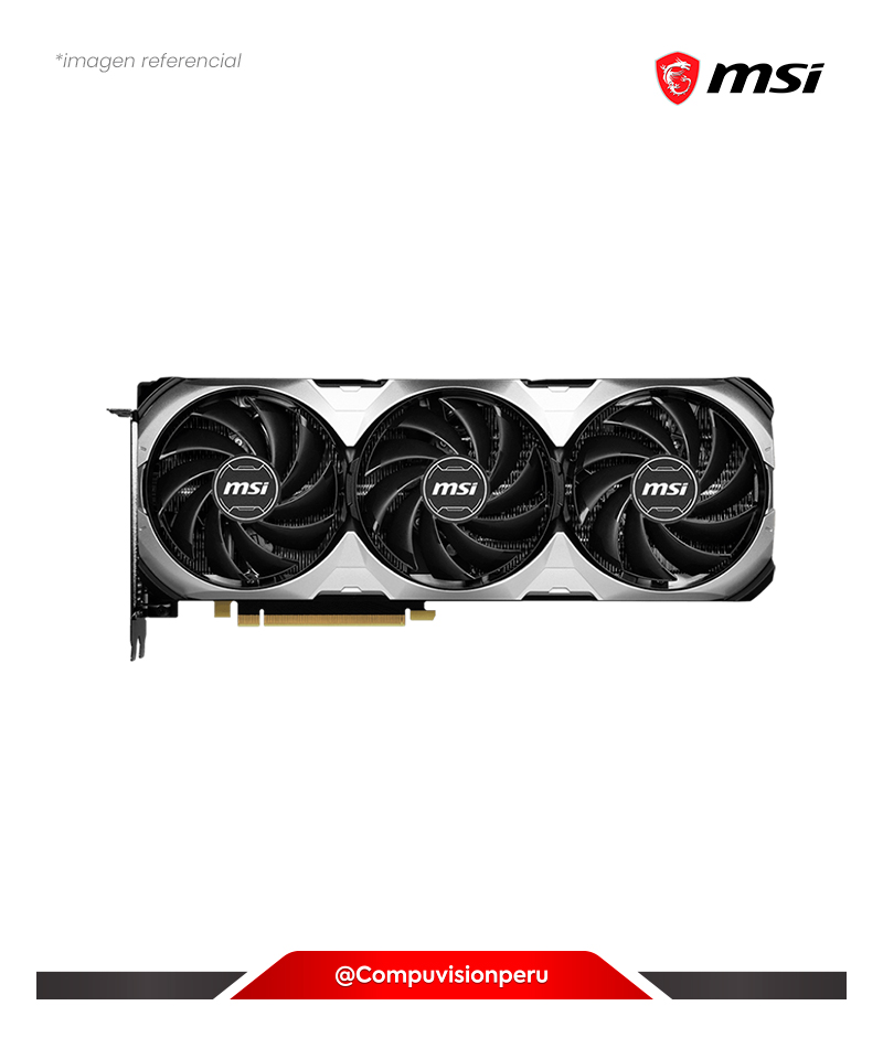 VIDEO MSI GEFORCE RTX 4070 TI VENTUS 3X E 12G OC 12GB GDDR6X CUDA 7680 192-BIT HDMI DP