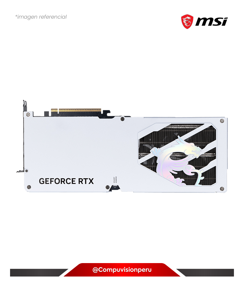 VIDEO MSI NVIDIA GEFORCE RTX 5070 TI 16G GAMING TRIO OC WHITE 16GB GDDR7 CUDA 8960 256-BIT HDMI DP G507T-16GTCW