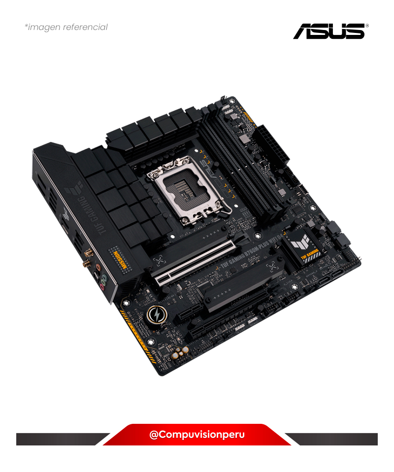PLACA ASUS TUF GAMING B760M-PLUS WIFI D4 INTEL B760 LGA 1700 DDR4  HDMI DP M.2 BLUETOOTH USB 3.2 MATX