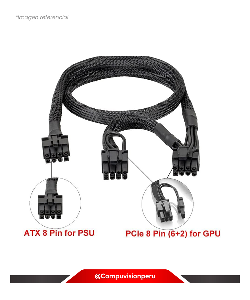 CABLE OWLTREE BRAIDED ATX PSU 8 PIN MALE TO DUAL 8 PIN 6+2 PIN PCIE FOR CORSAIR MODULAR POWER SUPPLY B099W6CS3C
