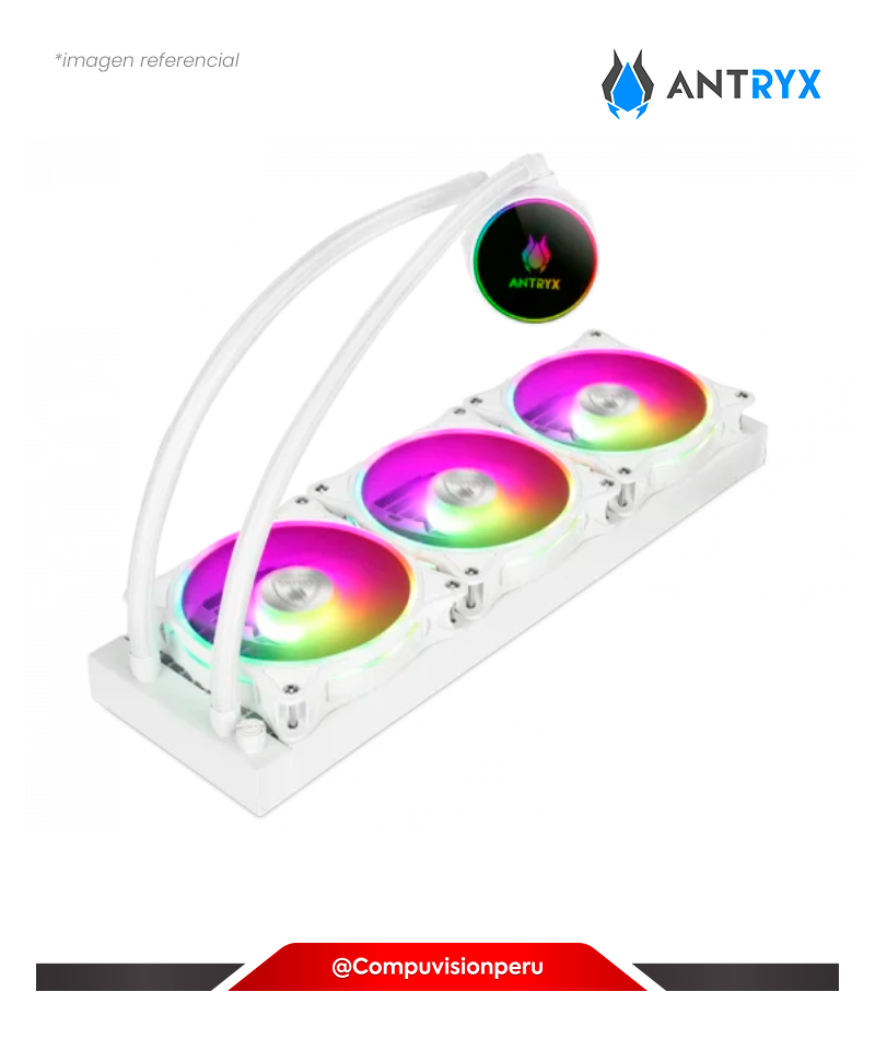 COOLER DE CPU ANTRYX TRITON EVO 360 WHITE ARGB AWC-TE360W 710859908890