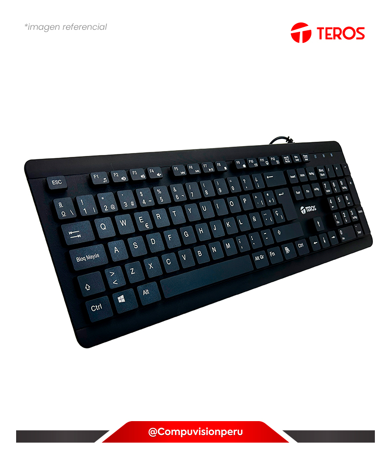 TECLADO TEROS TE-4065N BLACK USB