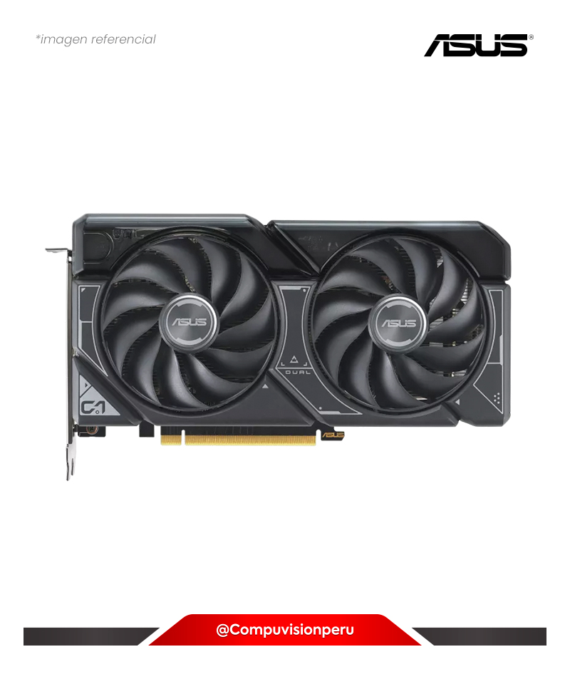 VIDEO ASUS DUAL GEFORCE RTX4060 OC EDITION 8GB GDDR6 CUDA 3072 128-BIT HDMI DP DUAL-RTX4060-O8G