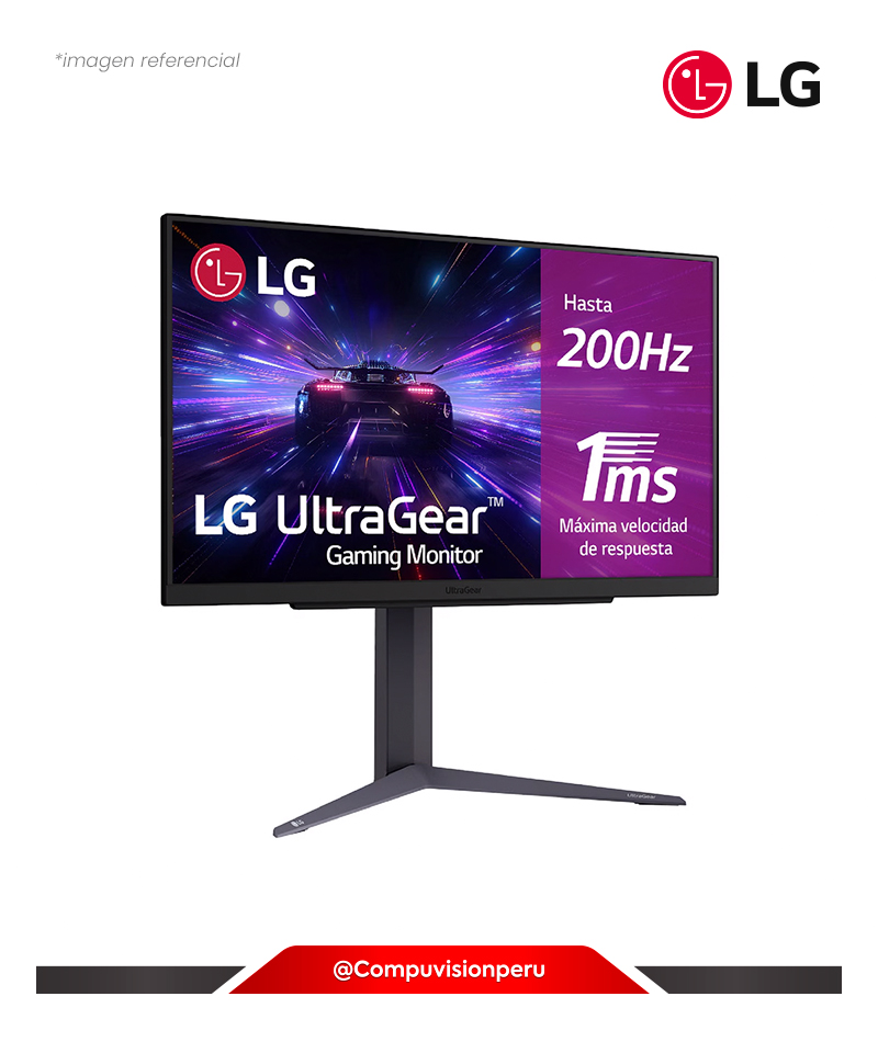 MONITOR 27 IPS LG 27GS75Q-B ULTRAGEAR QHD 200HZ 1MS G-SYNC GAMING, MONITOR