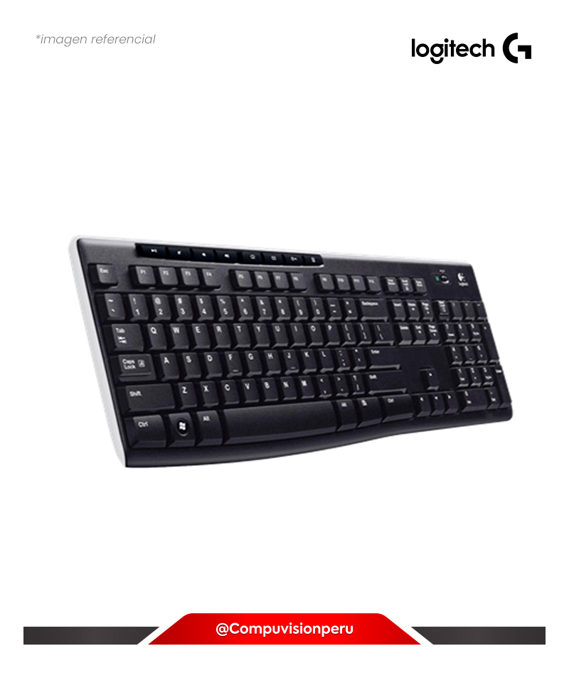 TECLADO LOGITECH K270 WIRELESS UNIFYING USB BLACK 920-004426