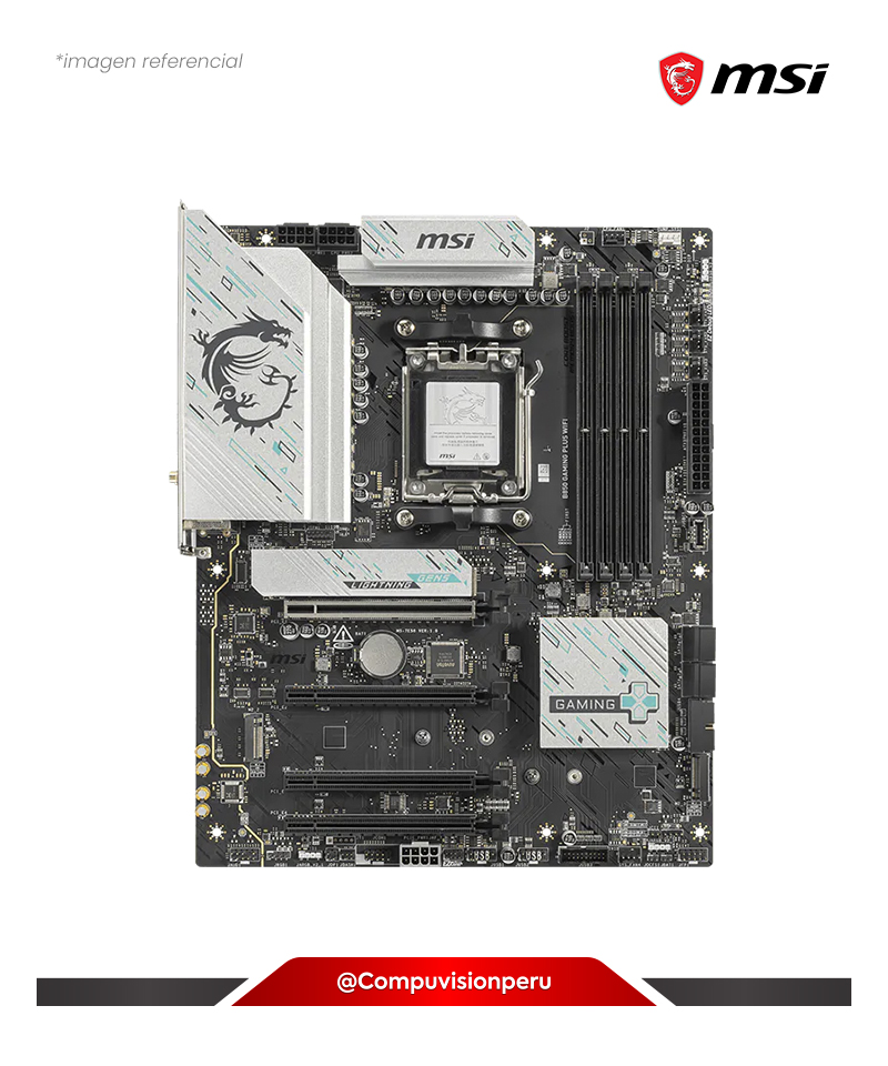 PLACA MSI B850 GAMING PLUS WIFI AMD B850 AM5 DDR5 DP M.2 SATA 6GB USB 10GB BLUETOOTH ATX