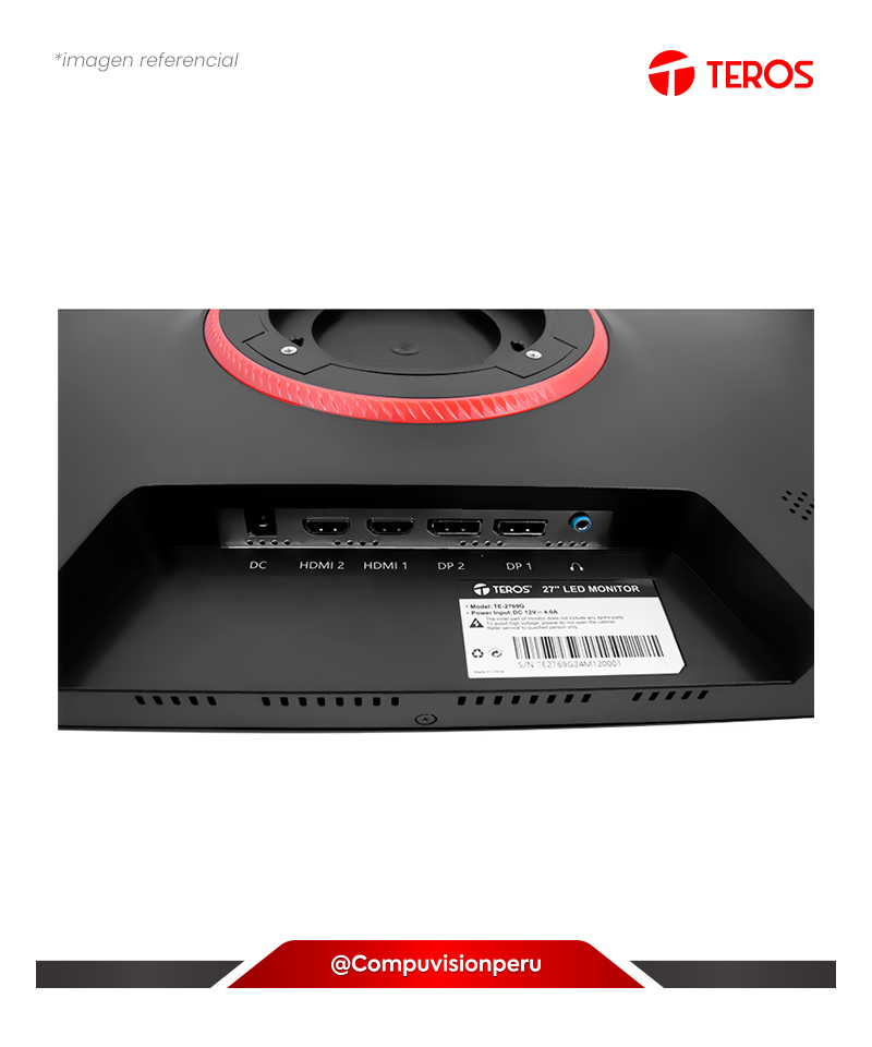 MONITOR 27 IPS TEROS TE-2769G QHD 2K 180HZ 1MS HDMI DP