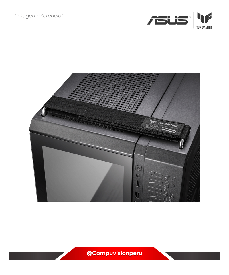 CASE ASUS TUF GAMING GT502 BLACK SIN FUENTE VIDRIO TEMPLADO USB 3.2 ATX