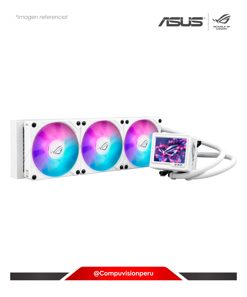 COOLER DE CPU ASUS ROG RYUJIN III 360 ARGB EXTREME WHITE ALUMINIO AMD INTEL ROG-RYUJIN-III-360-ARGB-EXTREME-WHT