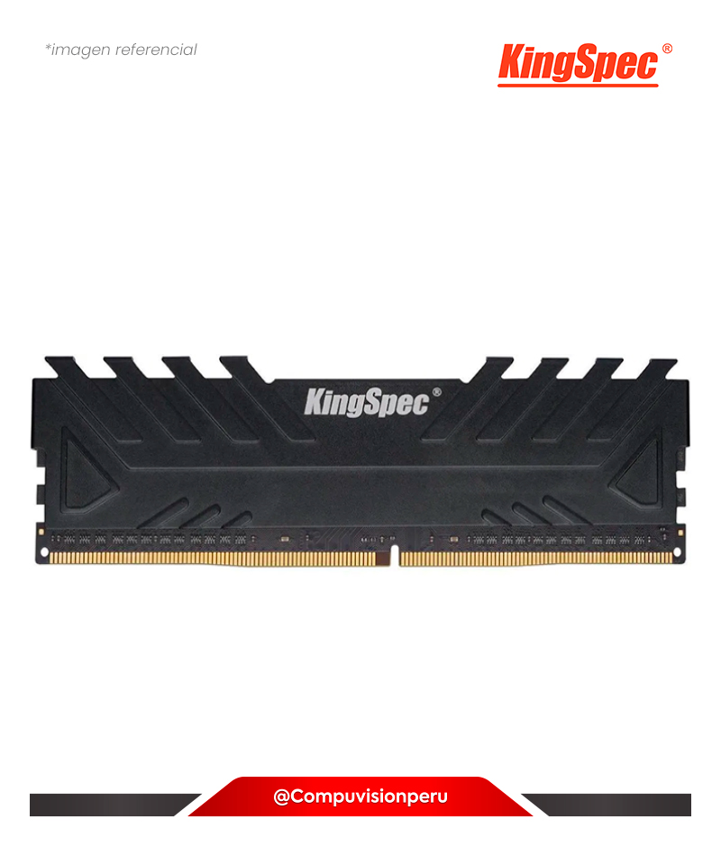 MEMORIA 16GB DDR4 BUS 3200MHZ KINGSPEC BLACK CL18 1.35V KS3200D4M13516G-BLACK(1)