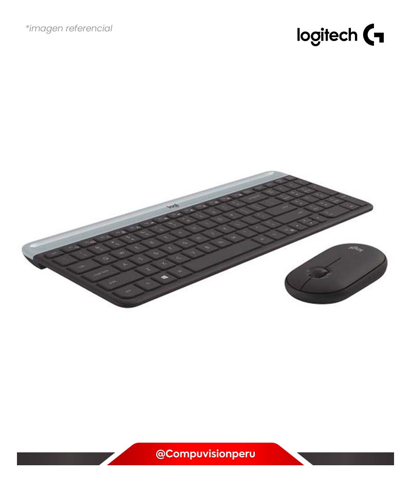 TECLADO Y MOUSE LOGITECH MK470 WIRELESS SLIM USB BLACK 920-009266
