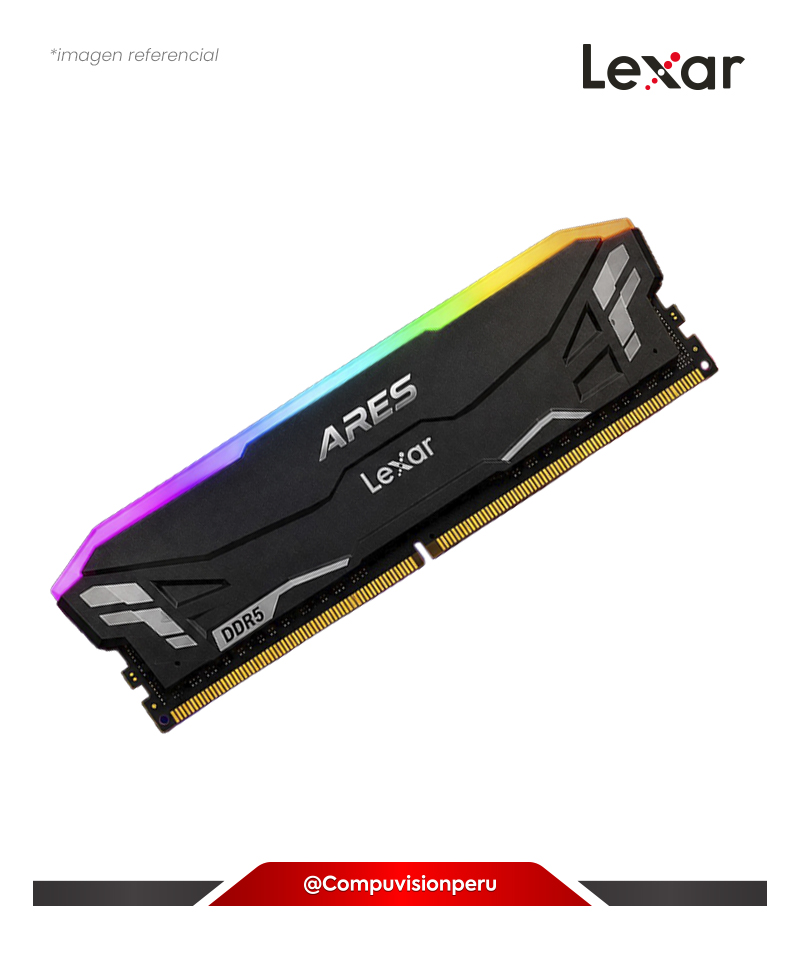 MEMORIA 16GB DDR5 BUS 6000MHZ LEXAR ARES 2ND GEN RGB CL30 LD5U16G60C30BR-RGD