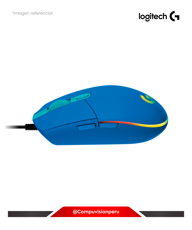 MOUSE LOGITECH G203 LIGHTSYNC OPTICAL GAMING USB BLUE 910-005795