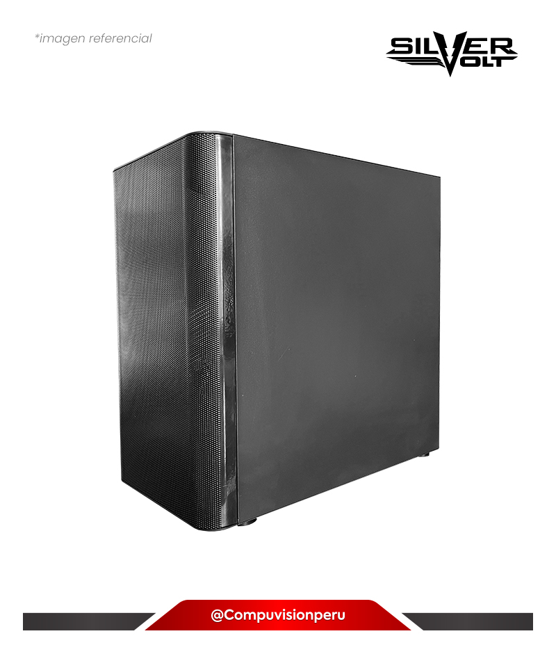 CASE SILVER VOLT WSTATION M1 TEMPERED GLASS USB 3.0 S/F ATX 3*120mm VORTEX RGB 