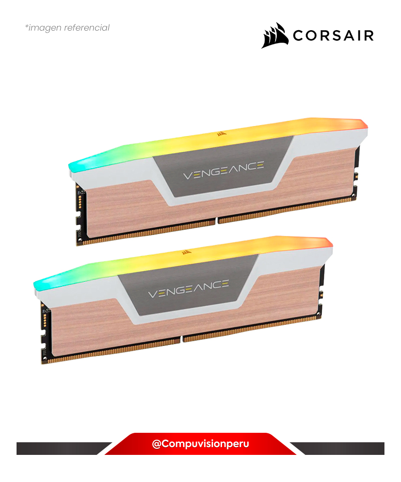 MEMORIA 32GB (16*2) DDR5 BUS 6000MHZ CORSAIR VENGEANCE RGB WOOD CL36 1.35V AMD EXPO INTEL XMP CMH32GX5M2E6000Z36WGWL
