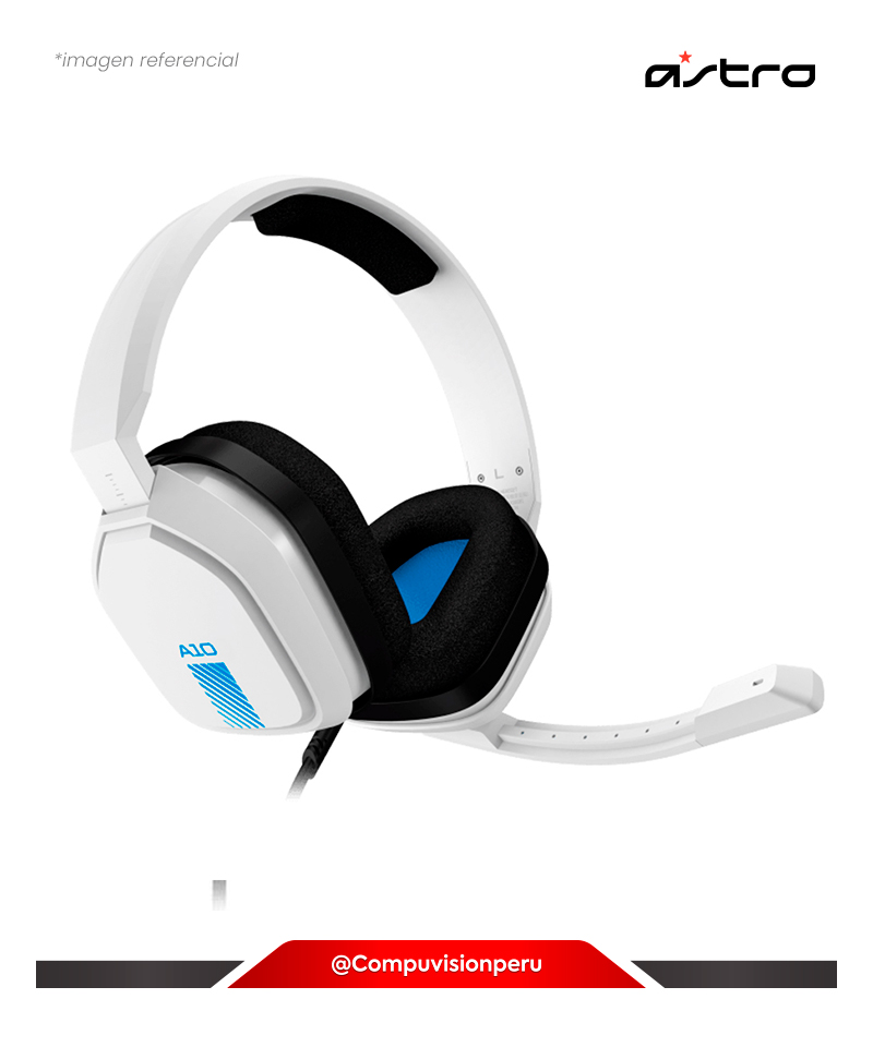 HEADSET ASTRO GAMING A10 FOR PS4 XBOX PC MAC WHITE 939-001845 097855154132