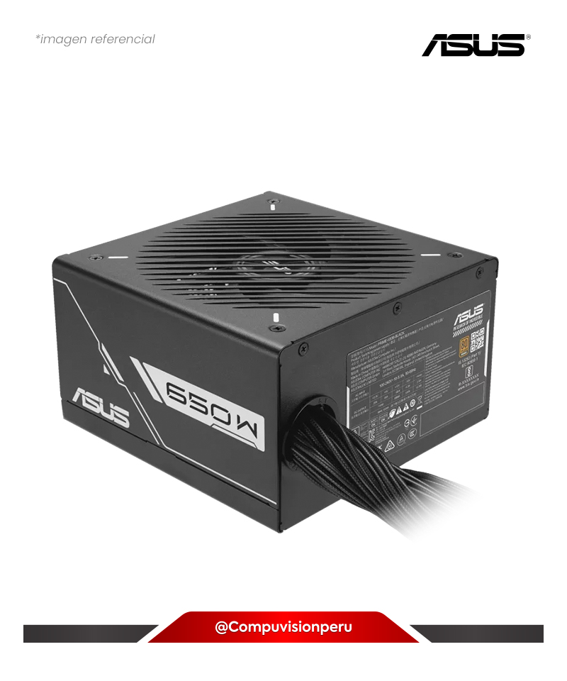 FUENTE 650W ASUS PRIME 650W BRONZE ATX12V ACTIVE PFC 80 PLUS BRONZE ROHS SEMI MODULAR PRIME-650B-BLACK