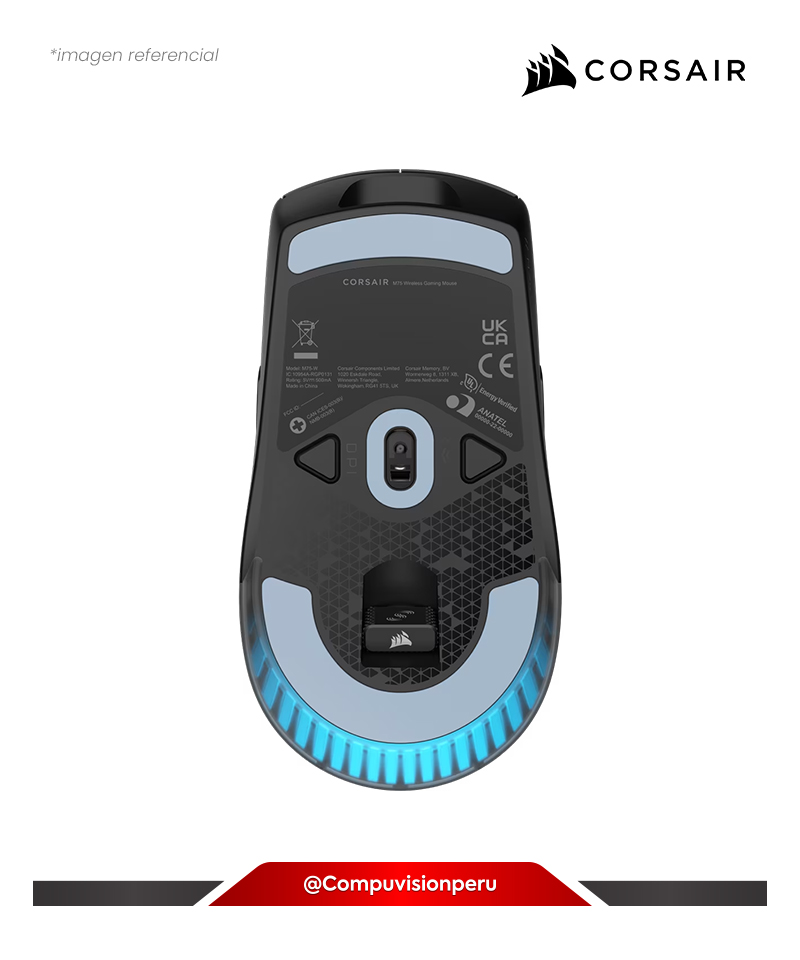 MOUSE CORSAIR M75 WIRELESS BLACK RGB LIGHTWEIGHT FPS 26000 DPI 2.4GHZ SLIPSTREAM CH-931D010-NA