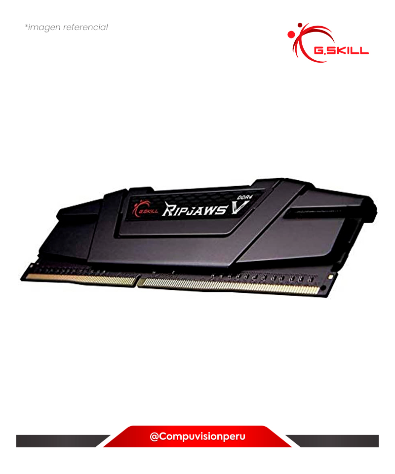 MEMORIA 16GB DDR4 BUS 3200MHZ G.SKILL RIPJAWS V C16 1.35V PC4-25600 F4-3200C16D-32GVK 4719692007018 0848354017011
