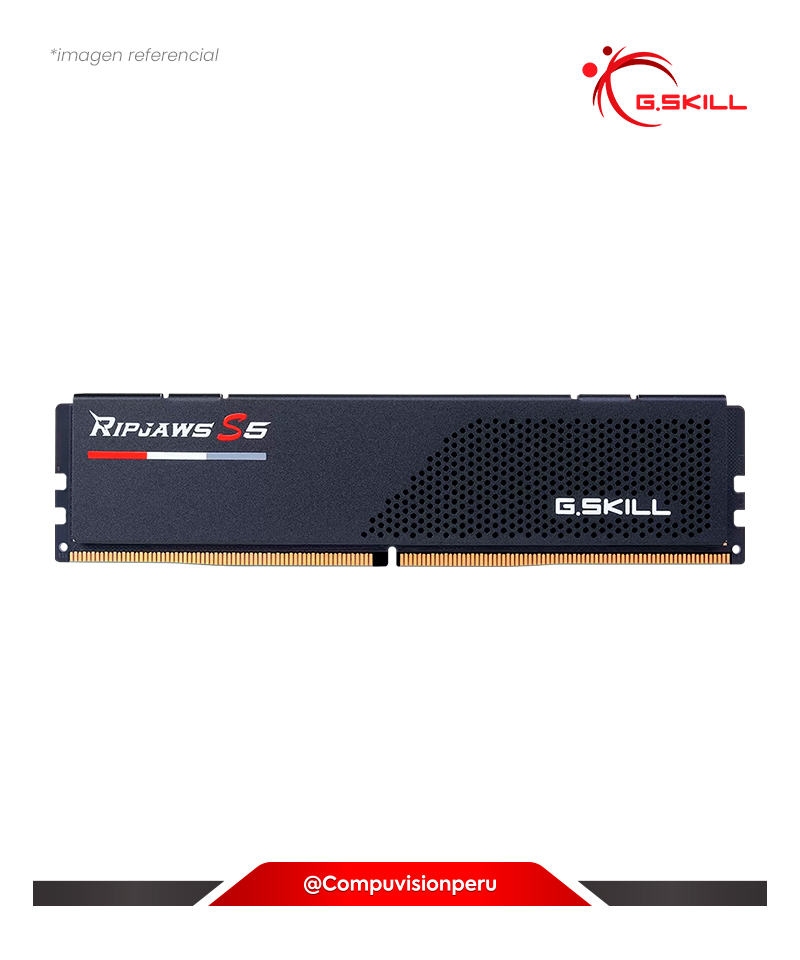 MEMORIA 16GB  DDR5 BUS 6000MHZ G.SKILL RIPJAWS S5 C36 1.35V F5-6000J3636F16GX2-RS5K(1) 4713294231482 0848354041481