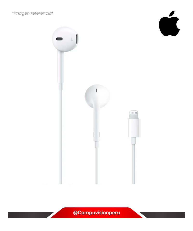 APPLE - EARPODS WITH LIGHTNING CONNECTOR - WHITE MMTN2AM/A A1748