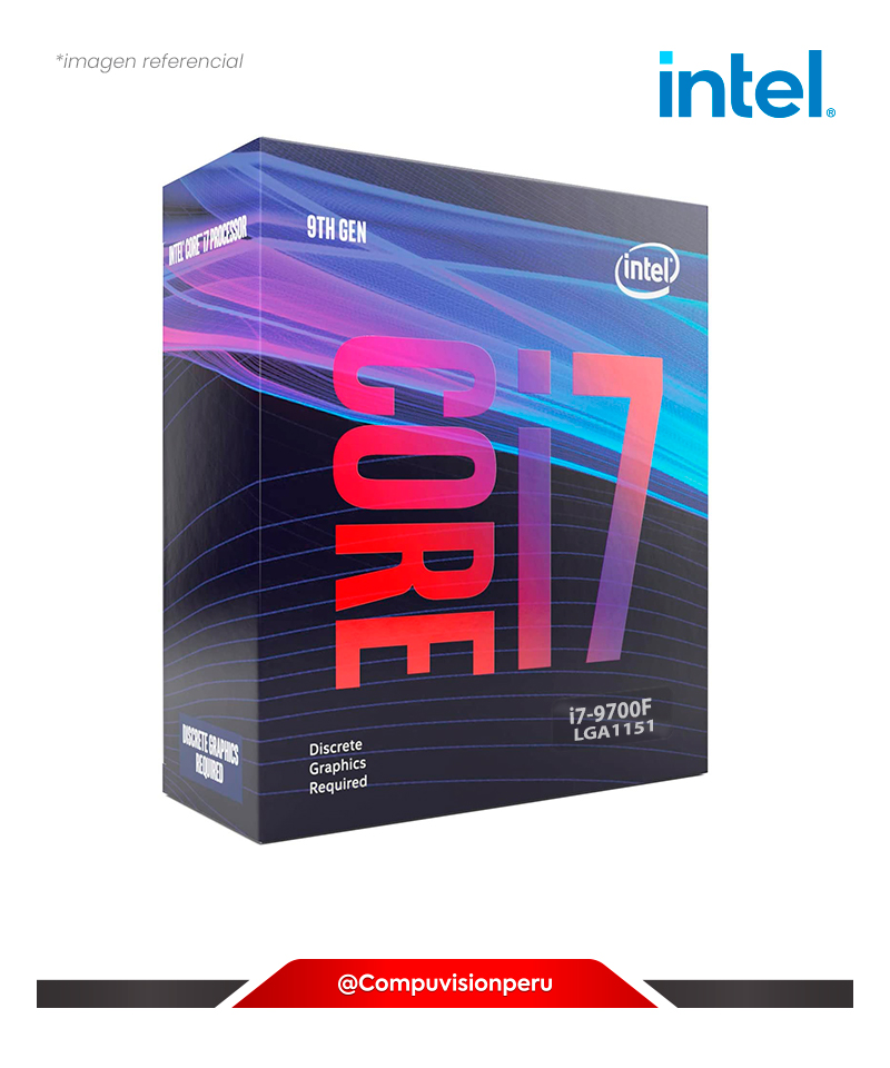 CPU INTEL CORE I7-9700F 3.0 GHZ 12 M DE CACHÉ TURBO 4,70 GHZ LGA 1151