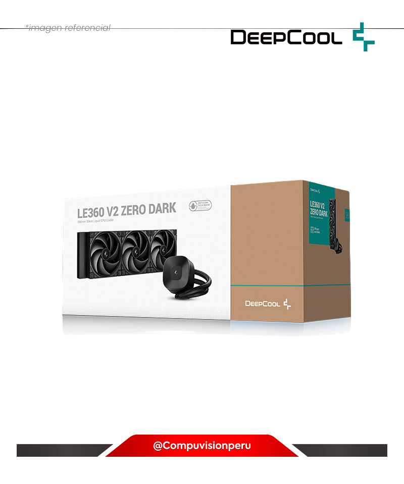 COOLER DE CPU DEEP COOL LE360 V2 ZERO DARK BLACK INTEL AMD R-LE360ZERO-BKLNMD-G-1