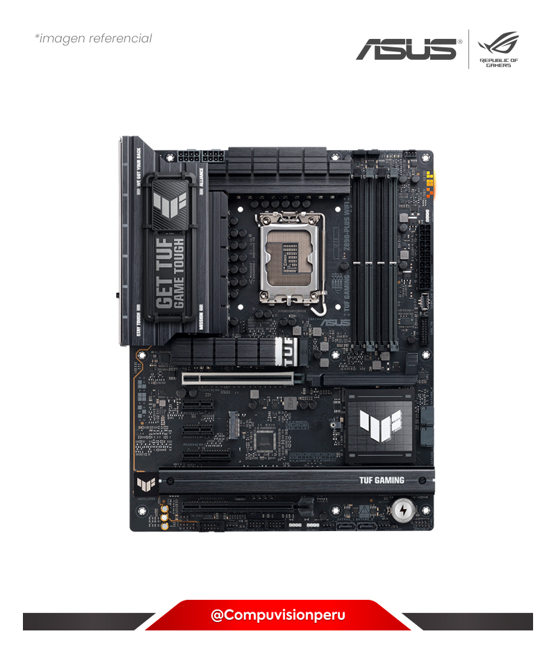 PLACA ASUS TUF GAMING Z890-PLUS WIFI INTEL Z890 LGA 1851 DDR5 HDMI DP M.2 SATA 6GB BLUETOOTH 5.4 USB 20GB ATX