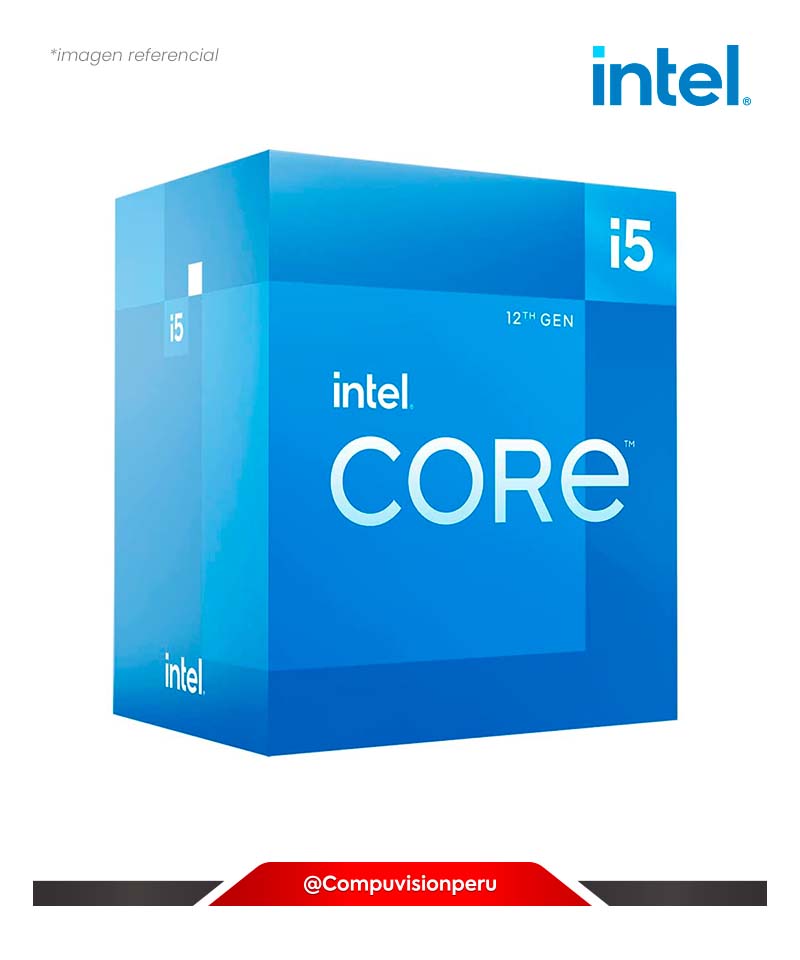 CPU INTEL I5-12400 12TH GEN 6N / 12TH 2.50 GHZ LGA 1700 18MB GRÁFICOS UHD INTEL 730 TURBO CORE 4.4GHZ