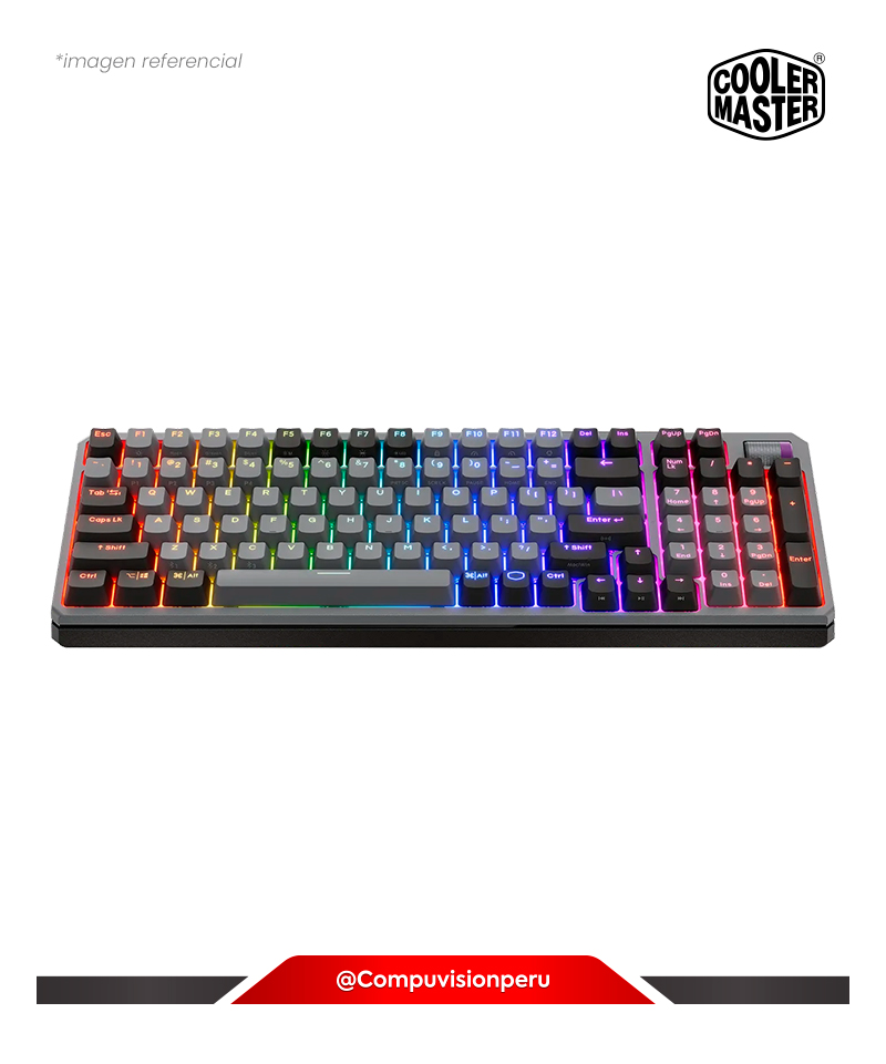 TECLADO COOLER MASTER MK770 BLACK GREY HYBRID WIRELESS KAIL BOX V2 SWITCH WIRED 2.4GHZ BLUETOOTH MK-770-GKKW1-US