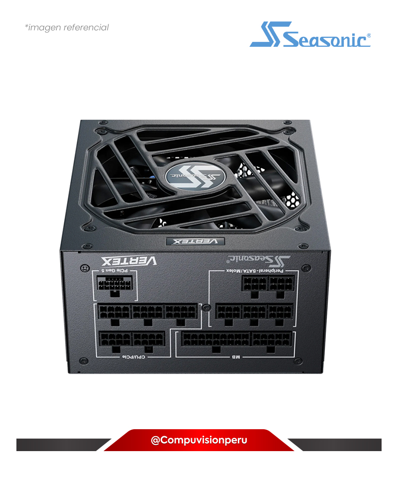 FUENTE 1200W SEASONIC VERTEX GX ATX 3.1 80 PLUS GOLD PCIE GEN 5.1 FULL MODULAR 12122GXAFS