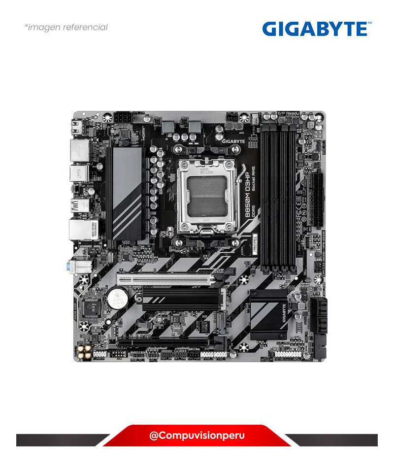 PLACA GIGABYTE B850M D3HP AM5 AMD B850 DDR5 HDMI DP M.2 SATA 6GB M-ATX B850M-D3HP