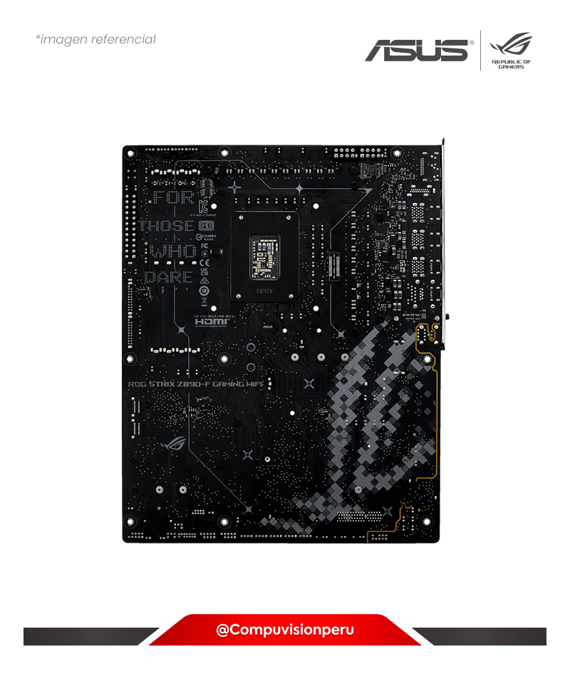 PLACA ASUS ROG STRIX Z890-F GAMING WIFI INTEL Z890 LGA 1851 DDR5 HDMI DP M.2 SATA 6GB BLUETOOTH V5.4 USB 10GB ATX