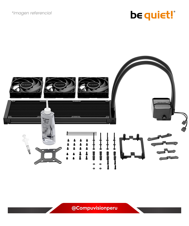 COOLER DE CPU BE QUIET SILENT LOOP 3 360MM ALL IN ONE LIQUID CPU COOLING KIT INTEL AMD  BLACK BW025